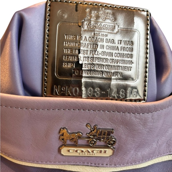 Coach Kristin Lavender pebbled Leather Hobo - Picture 10 of 12